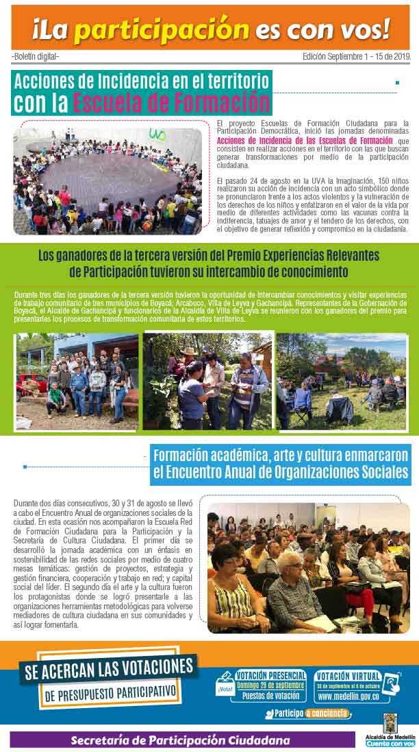 Bolet&iacute;n informativo - La participaci&oacute;n es con vos